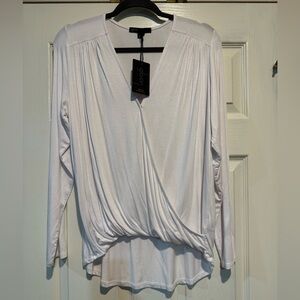 Gibson white drape top